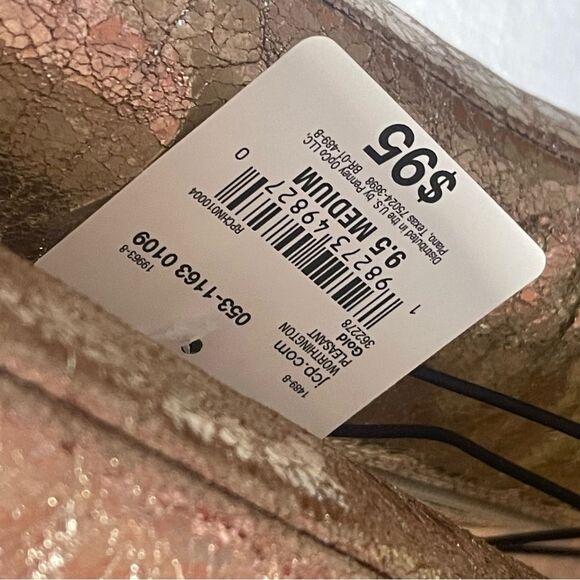 Worthington 9.5 Metallic Gold Knee High Boots Stiletto Glam Party Statement - Picture 8 of 15